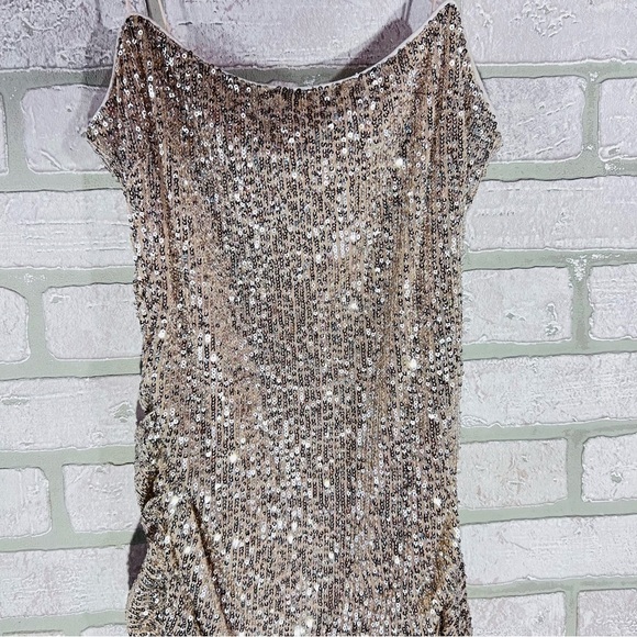 Likely Whitney Champagne Sequin Mini Dress Size 4 - Picture 5 of 10